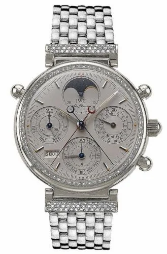 IWC Da Vinci Perpetual Rattrapante Platinum / Diamond / Silver / English / Bracelet IW9255-11 (IW925511)